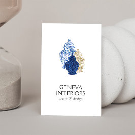 Tarjeta De Visita Ginger Jars Pottery Elegant Interior Designer