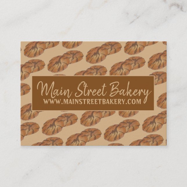 Tarjeta De Visita Ginger Snap Cookies Foodie Bakery Pastry Chef (Anverso)
