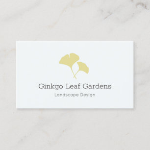 Tarjeta De Visita Ginkgo Leaf Landscaping Moderno