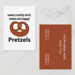 Tarjeta De Visita Gira Pretzel Dulce Crujiente Me Hace Feliz Pretzel