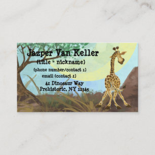 Tarjeta De Visita Girafa del desfile animal