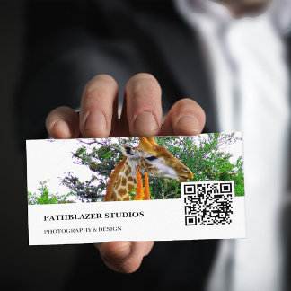 Tarjeta De Visita Giraffe Aloe | Fotografía de vida silvestre |