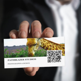 Tarjeta De Visita Giraffe Thorn   Fotografía de vida silvestre  