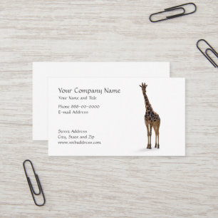 Tarjeta De Visita Giraffe Zoological Business Card