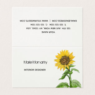 Tarjeta De Visita Girasol