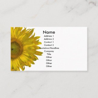 Tarjeta De Visita Girasol amarillo