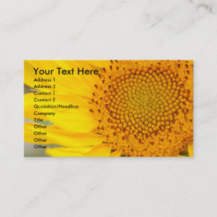 Tarjeta De Visita Girasol amarillo
