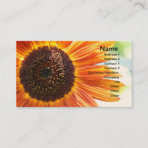 Tarjeta De Visita Girasol amarillo floreciente