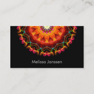 Tarjeta De Visita Girasol anaranjado - Mandala