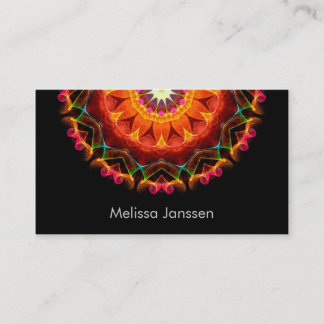 Tarjeta De Visita Girasol anaranjado - Mandala