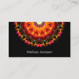 Tarjeta De Visita Girasol anaranjado - Mandala