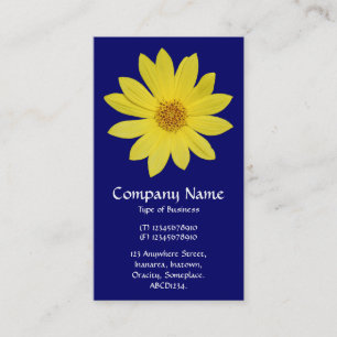 Tarjeta De Visita Girasol 'Lemon Queen' Helianthus - Azul Oscuro
