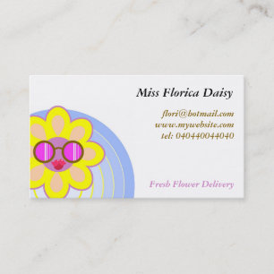 Tarjeta De Visita Girasol, Srta. Florica Daisy,