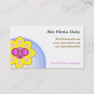 Tarjeta De Visita Girasol, Srta. Florica Daisy,