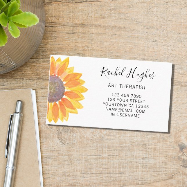 Tarjeta De Visita Girasol Terapéutico (Subido por el creador)