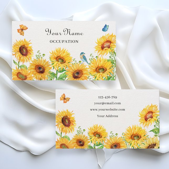 Tarjeta De Visita Girasoles  (Subido por el creador)