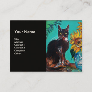 TARJETA DE VISITA GIRASOLES CON EL CAT
