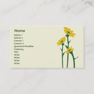 Tarjeta De Visita Girasoles - negocio
