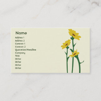 Tarjeta De Visita Girasoles - negocio