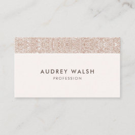 Tarjeta De Visita Girly Champagne crema purpurina profesional de luj