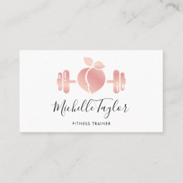 Tarjeta De Visita Girly Rubor Rosa Gold Fitness Trainer