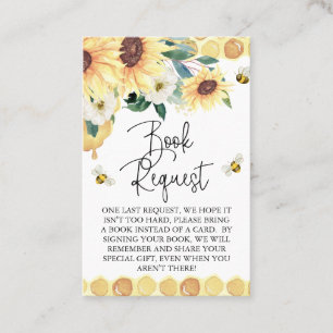 Tarjeta De Visita Giro Abeja Baby Shower Solicitud de libro Insertar