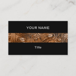 Tarjeta De Visita Giro de impresión "Cobre" fundido negro hacia atrá