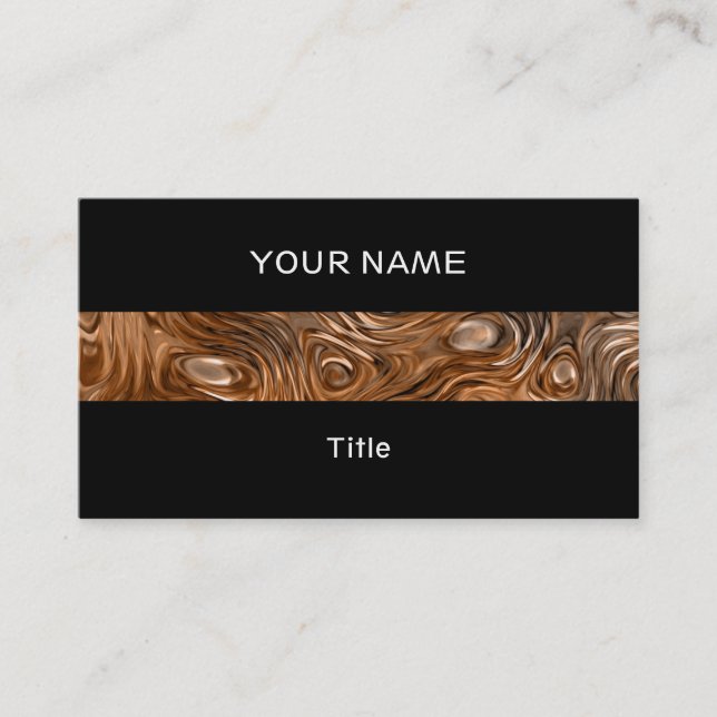 Tarjeta De Visita Giro de impresión "Cobre" fundido negro hacia atrá (Anverso)