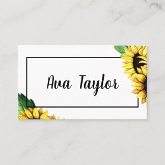 Tarjeta De Visita Giro moderno con estilo de girasol