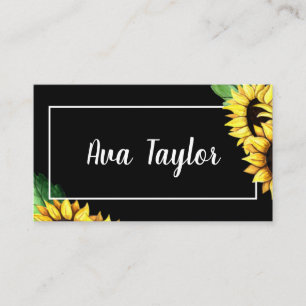 Tarjeta De Visita Giro moderno con estilo de girasol