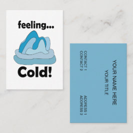 Tarjeta De Visita Glaciar Iceberg Sintiendo Frío Ambiental