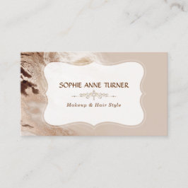 Tarjeta De Visita Glam Aurum Marble Geométrica Forma Artista de Maqu