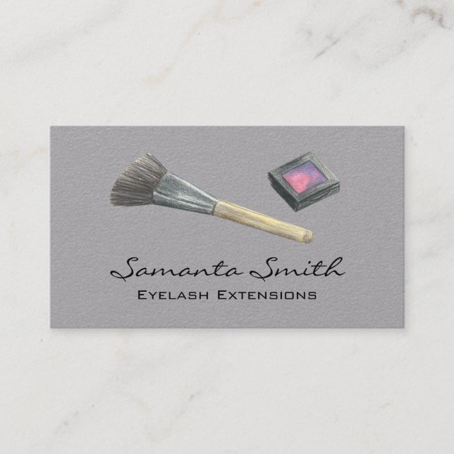 Tarjeta De Visita Glam Beauty Makeup Artist Eyelash & Lips Buses (Anverso)