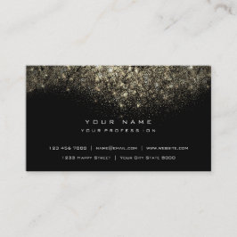 Tarjeta De Visita Glam Black, Purpurina esparkly de oro de Sepia