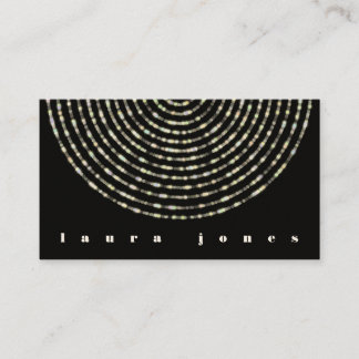 Tarjeta De Visita Glam Bokeh Light Rings Night Personalizado Editabl