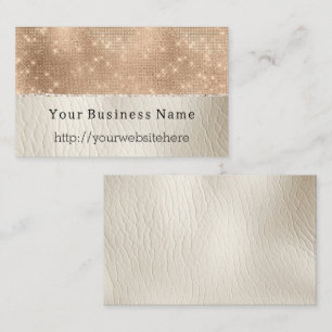 Tarjeta De Visita Glam Champagne Glitz Cream