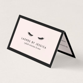 Tarjeta De Visita Glam Eyelash Classic Lash Salon Aftercare Pink