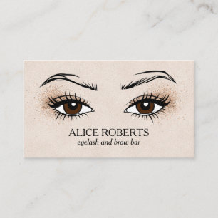 Tarjeta De Visita Glam Eyelash extensión Brow Bar maquillador