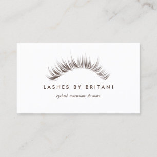Tarjeta De Visita Glam Eyelashes blancos y marrones