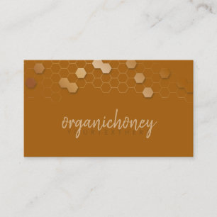 Tarjeta De Visita Glam Gold Honeycomb Apiary