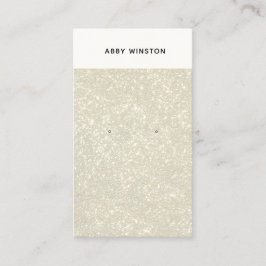 Tarjeta De Visita Glam Gold Purpurina Earring Holder