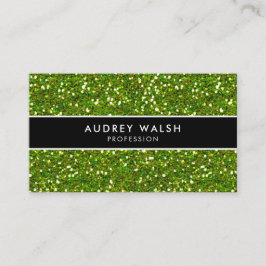 Tarjeta De Visita Glam Green PURPURINA Shiny Black Strike