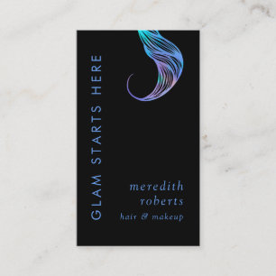 Tarjeta De Visita Glam Hair y Makeup Opal Hair Curl