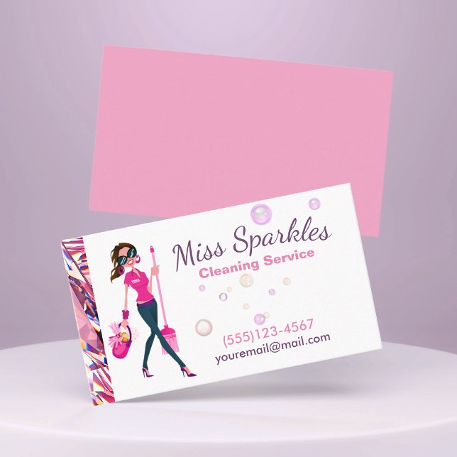 Tarjeta De Visita Glam Jewel Personalizado Maid House Cleing Service (Subido por el creador)