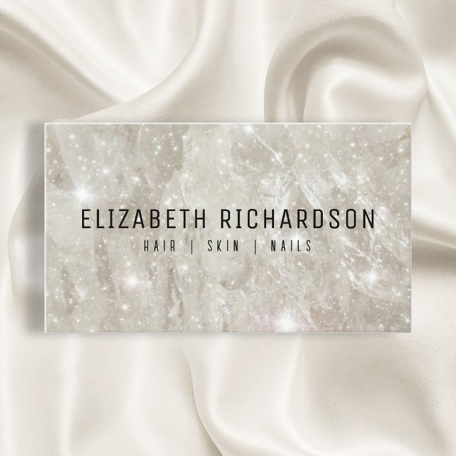 Tarjeta De Visita Glam Luxury Elegant Moda Sparkling Crystal Diamond (Subido por el creador)