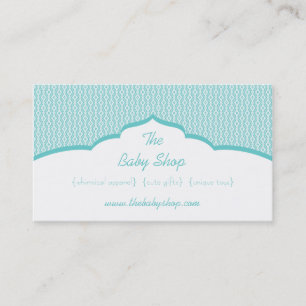 Tarjeta de visita glam refinada, turquesa