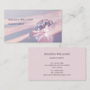Tarjeta De Visita Glam rosa de los diamantes de lujo
