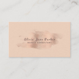 Tarjeta De Visita Glam Rosa Gold Copper Relieve metalizado | Beautic