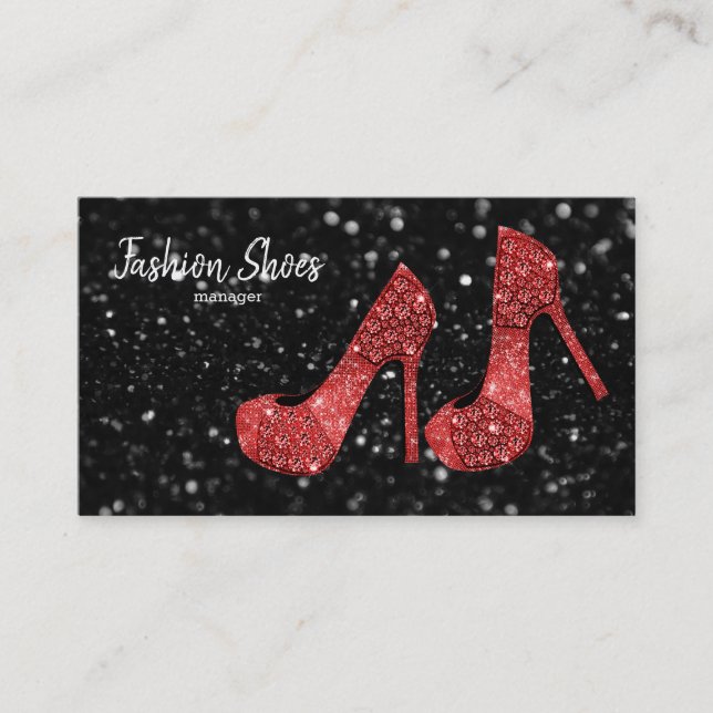 Tarjeta De Visita Glam Shoes High Heels (Anverso)
