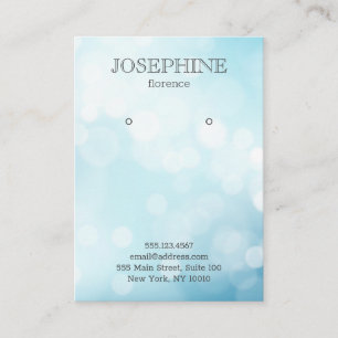 Tarjeta De Visita Glamorosa pantalla de rodaje de joyería azul Bokeh